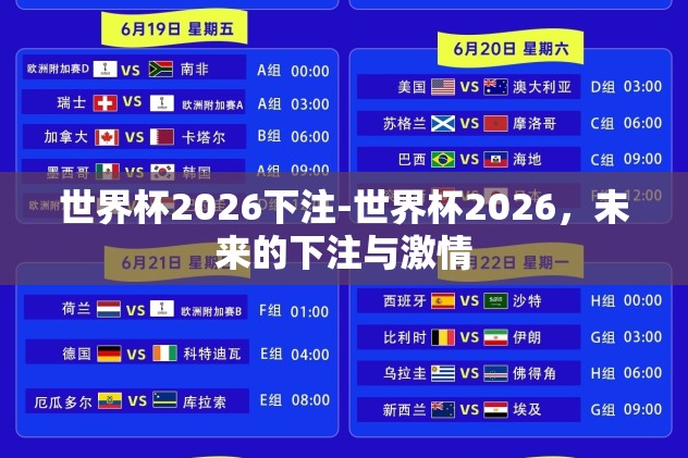 世界杯2026下注-世界杯2026,未来的下注与激情 世界杯2026下注-世界杯2026,未来的下注与激情