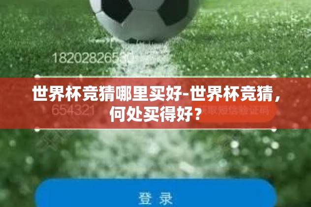 世界杯竞猜哪里买好-世界杯竞猜，何处买得好？