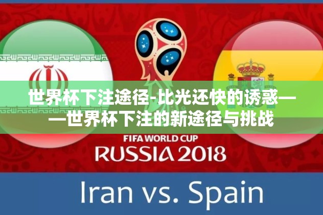 世界杯下注途径-比光还快的诱惑——世界杯下注的新途径与挑战