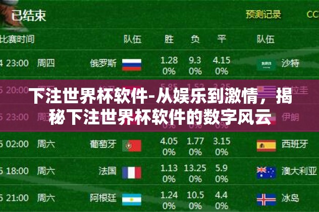 2026世界杯竞猜冠军网-2026世界杯，竞猜冠军的奇幻旅程