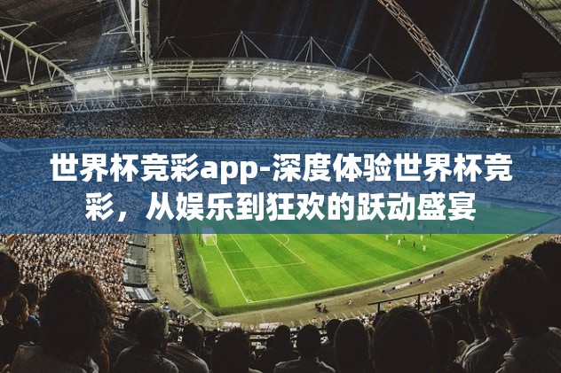 世界杯竞彩app-深度体验世界杯竞彩，从娱乐到狂欢的跃动盛宴
