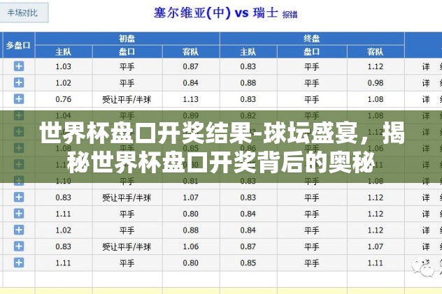 世界杯手机下注-世界杯的科技新风尚，手机下注的盛宴