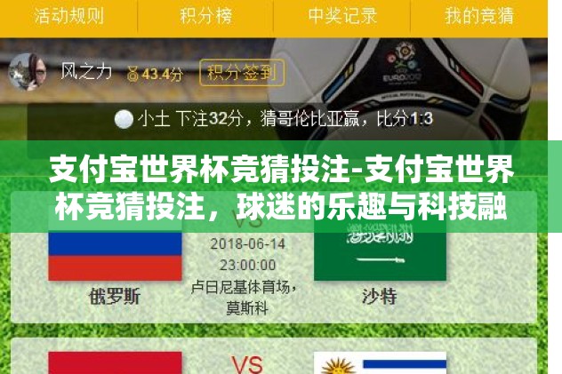 支付宝世界杯竞猜投注-支付宝世界杯竞猜投注，球迷的乐趣与科技融合的契机