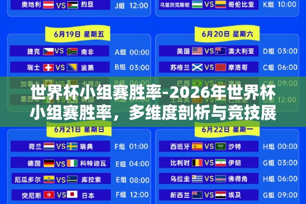 世界杯小组赛胜率-2026年世界杯小组赛胜率，多维度剖析与竞技展望