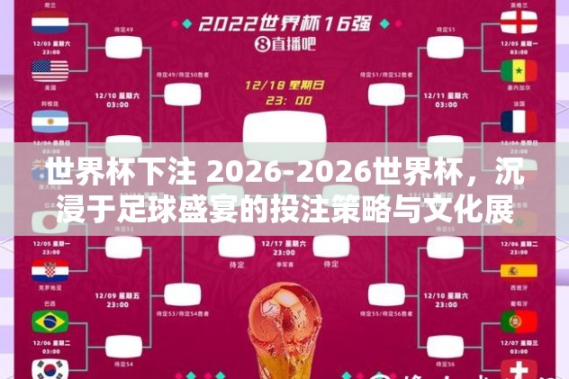 世界杯下注 2026-2026世界杯，沉浸于足球盛宴的投注策略与文化展望