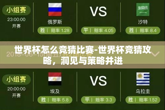 世界杯怎么竞猜比赛-世界杯竞猜攻略，洞见与策略并进