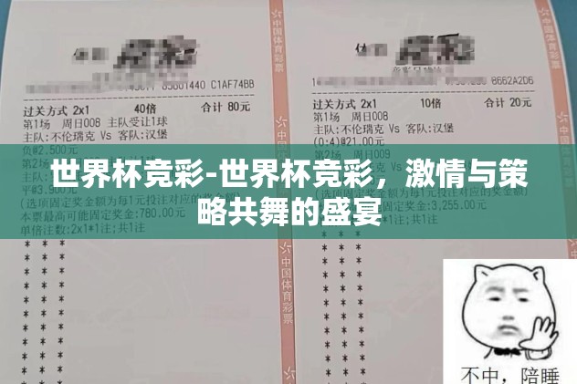 世界杯竞彩-世界杯竞彩，激情与策略共舞的盛宴