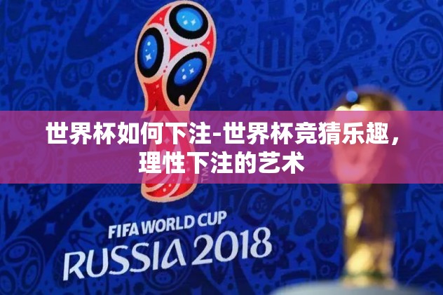 世界杯如何下注-世界杯竞猜乐趣，理性下注的艺术