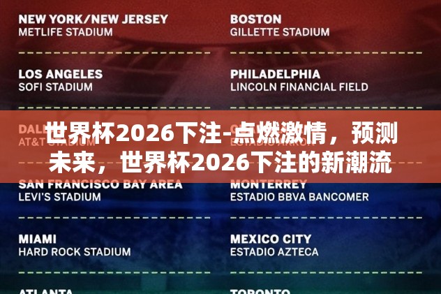 世界杯2026下注-点燃激情，预测未来，世界杯2026下注的新潮流